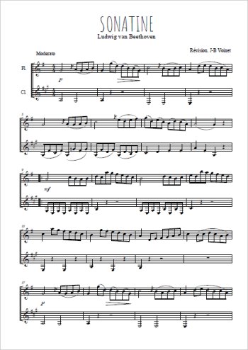 Téléchargez la partition de Sonatine. 1. Moderato